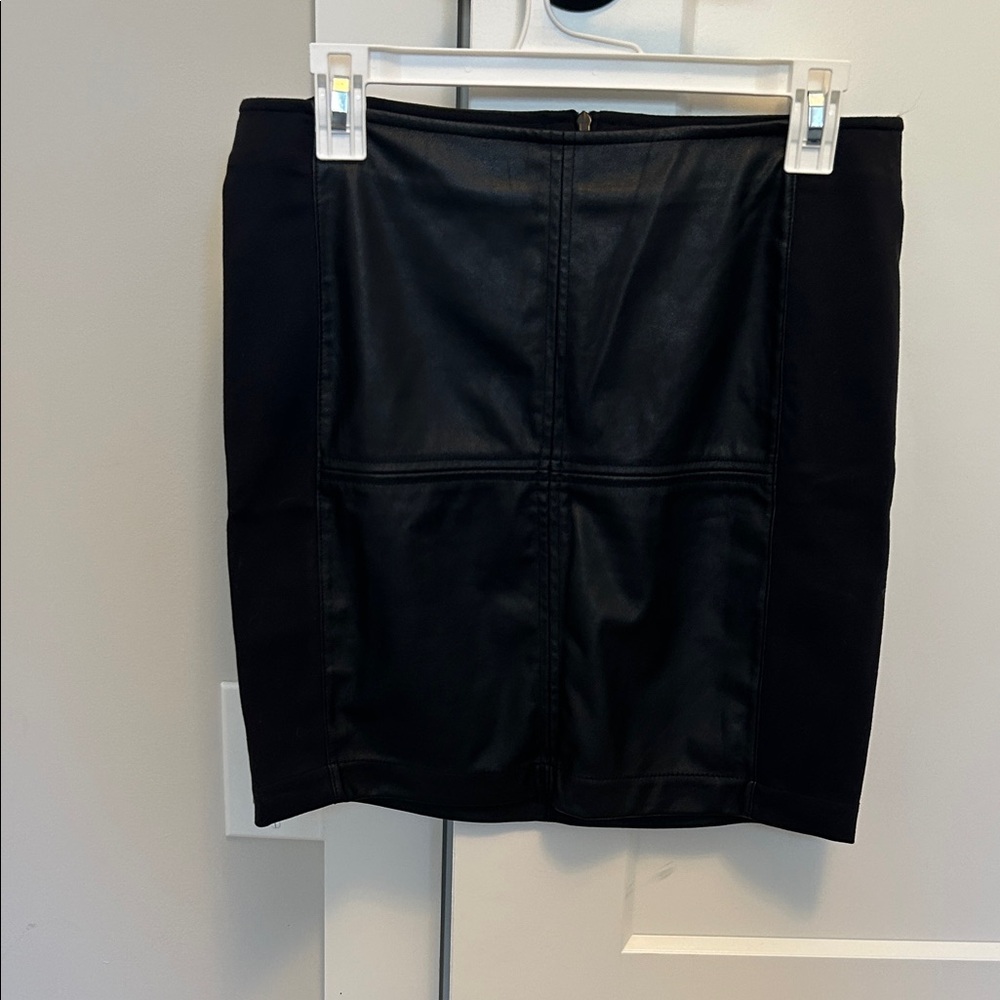 Faux Leather Mini Skirt